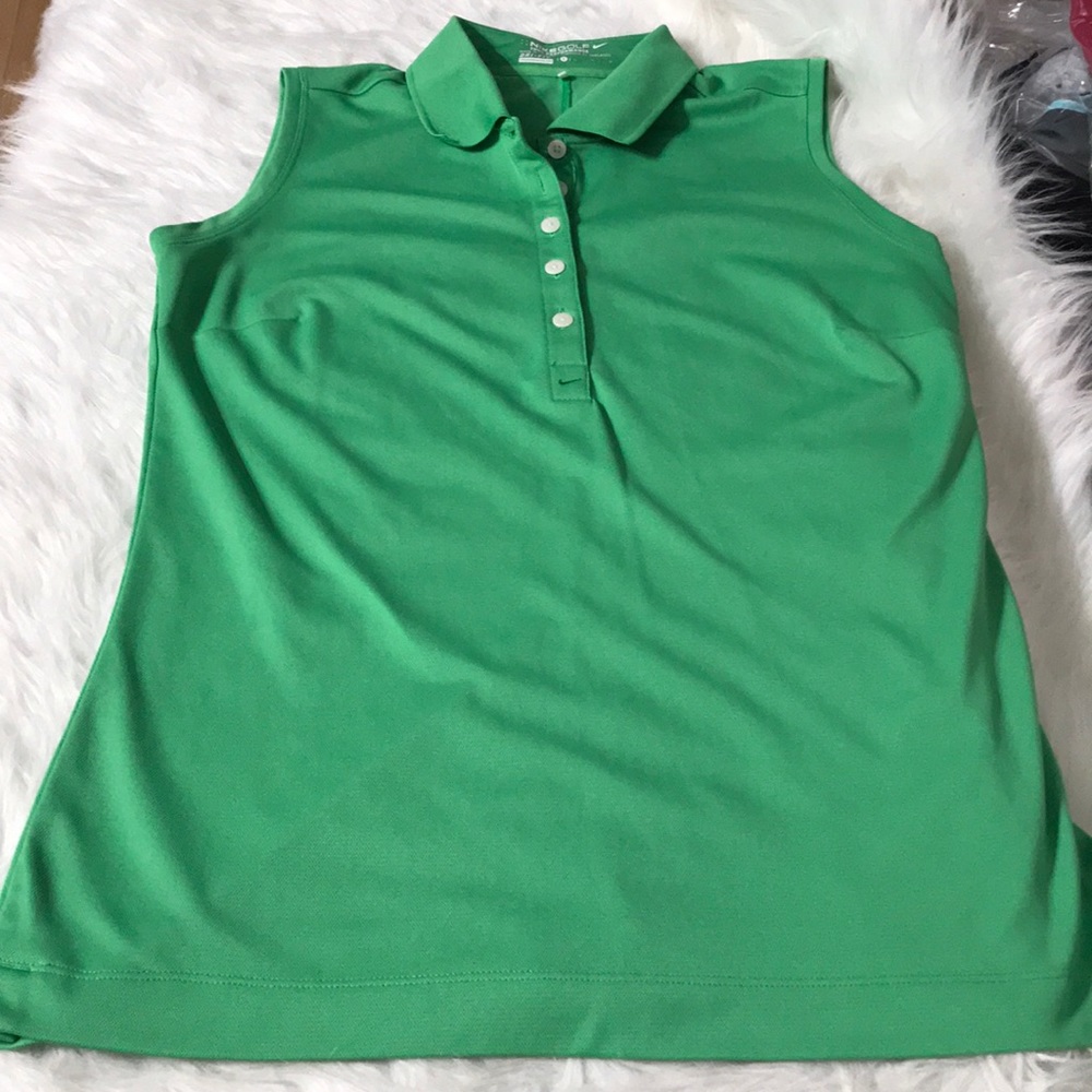 Nike Sleeveless Polo Top Green